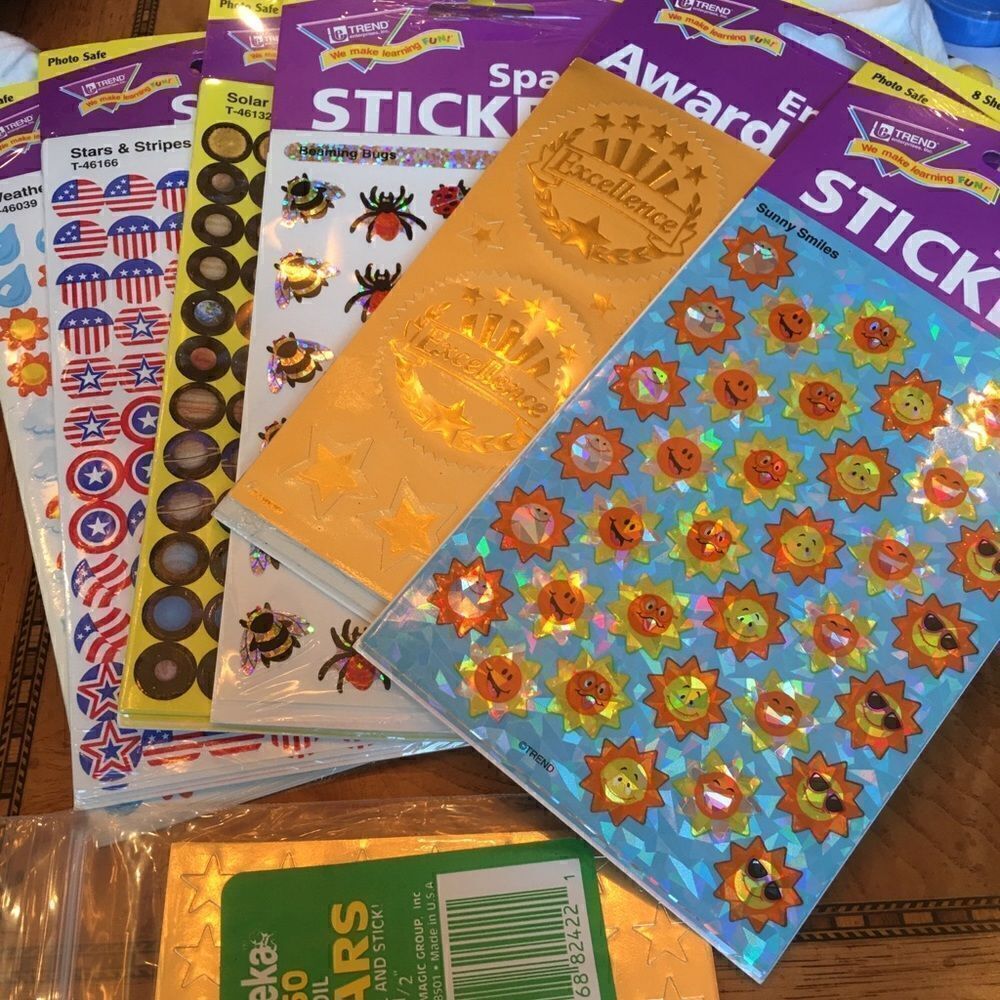 PACKS OF Stickers Plus Large Embossed Accomplished